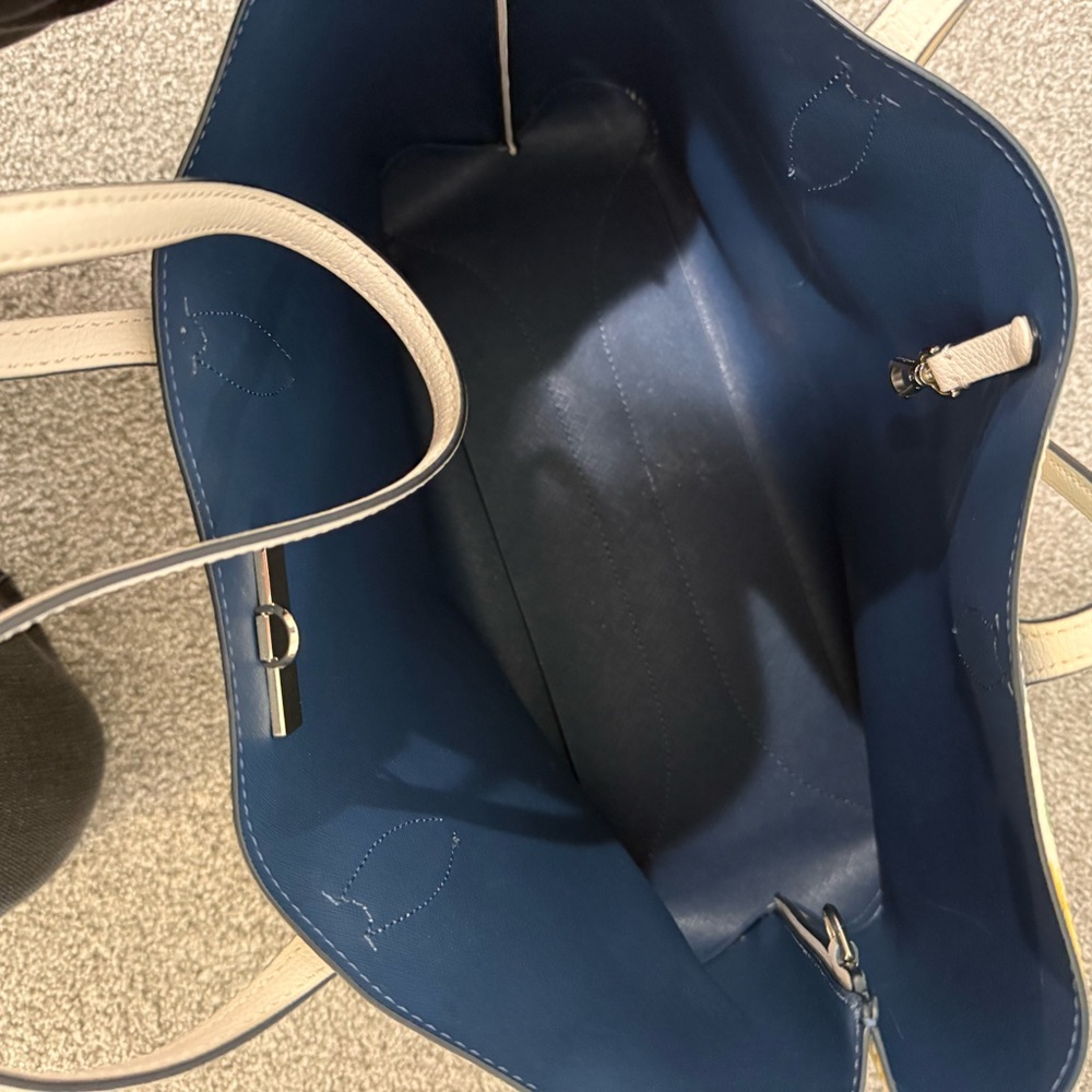 Kate Spade Floral Tote in Blue, Yellow, and Cream - Picture 3 of 6